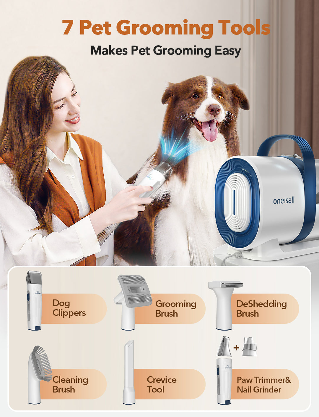 K2 Dog Grooming Vacuum Kit